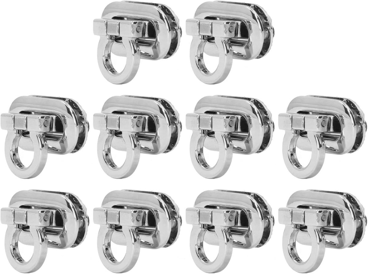 10 Stuks Draai Sluiting voor Tassen - DIY Tasgespen, Metaal Hardware Clips voor Portemonnees en Leren Accessoires