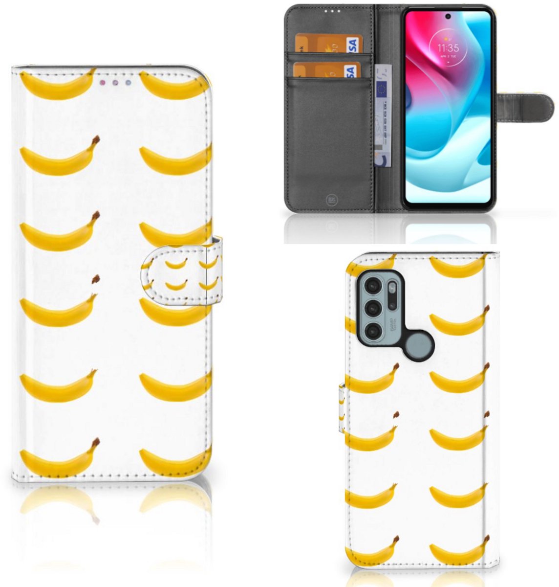Motorola Moto G60s Book Cover Banana