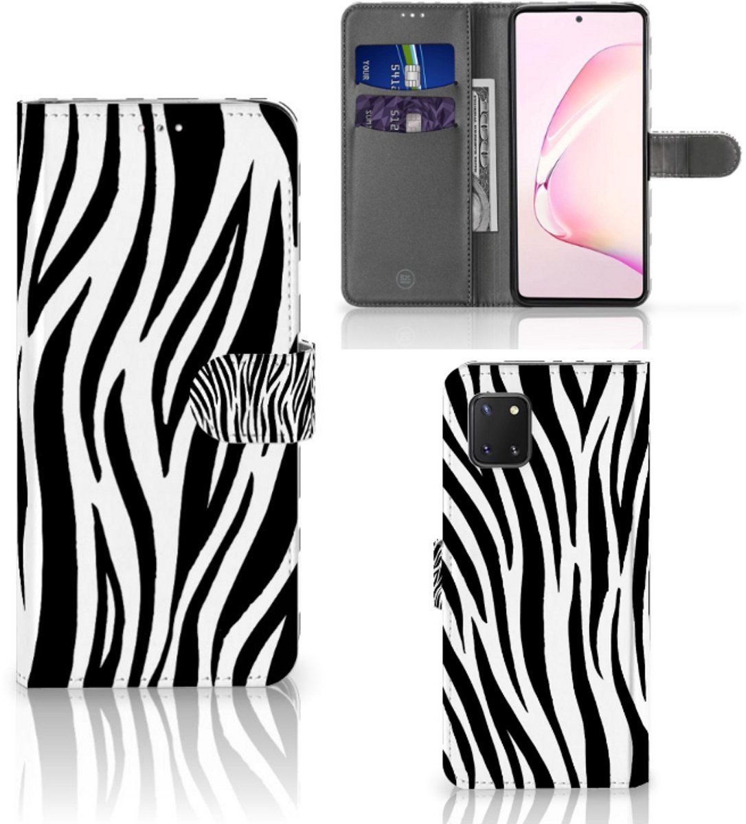 Samsung Note 10 Lite Telefoonhoesje met Pasjes Zebra