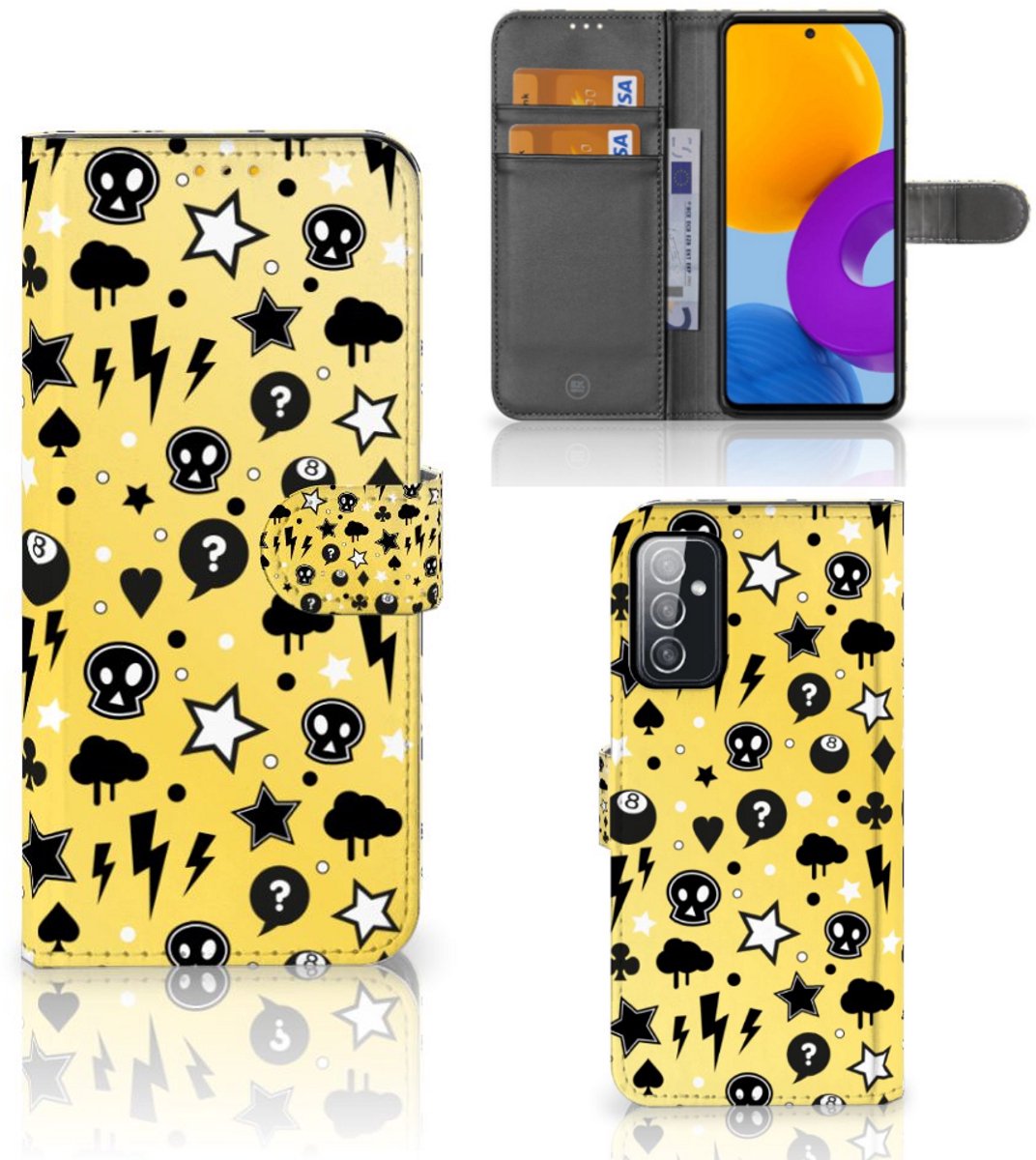 Telefoonhoesje met Naam Samsung Galaxy M52 Punk Geel