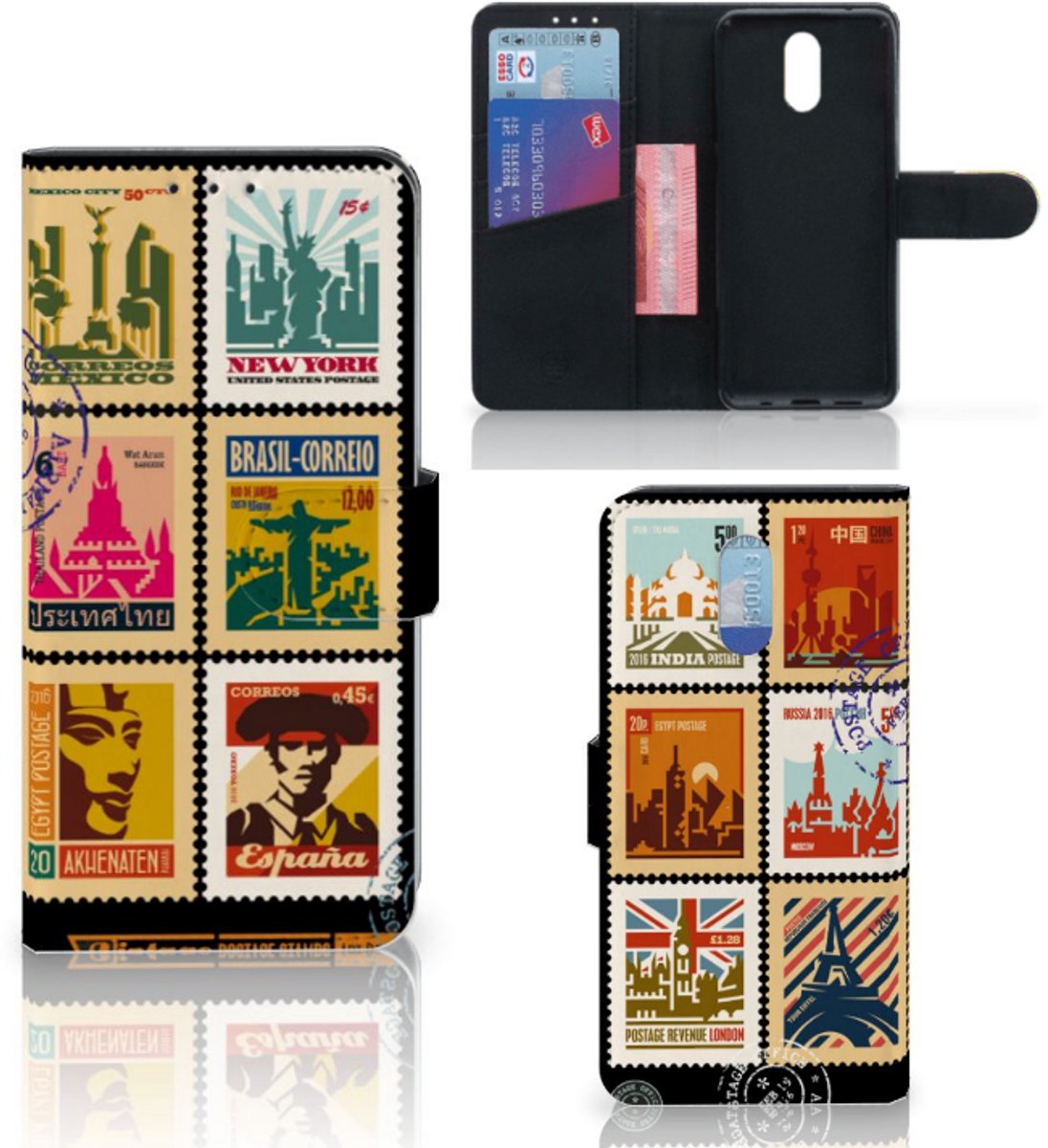 Boekhoesje voor Nokia 2.3 Flip Cover Postzegels