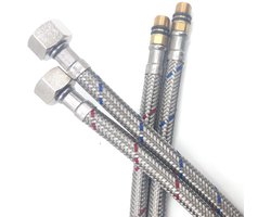 Virtubuy - Beelee Connection hose G3/8 x M10 - Flexibele aansluitslang - 60 cm - Rvs - Tap aansluiting - Voor drinkwater - Zilver
