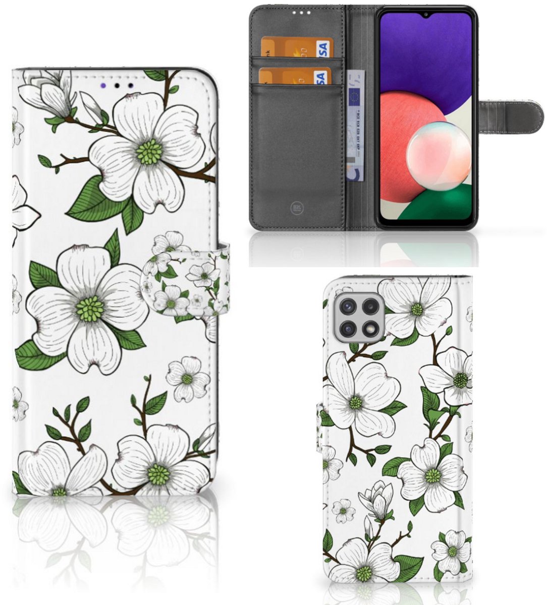 Samsung Galaxy A22 5G Hoesje Dogwood Flowers