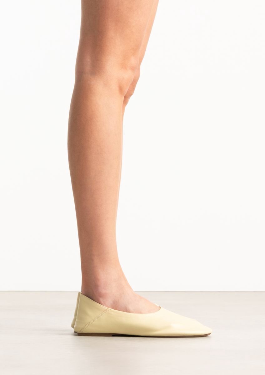 Sacha - Dames - Gele leren ballerina's - Maat 38
