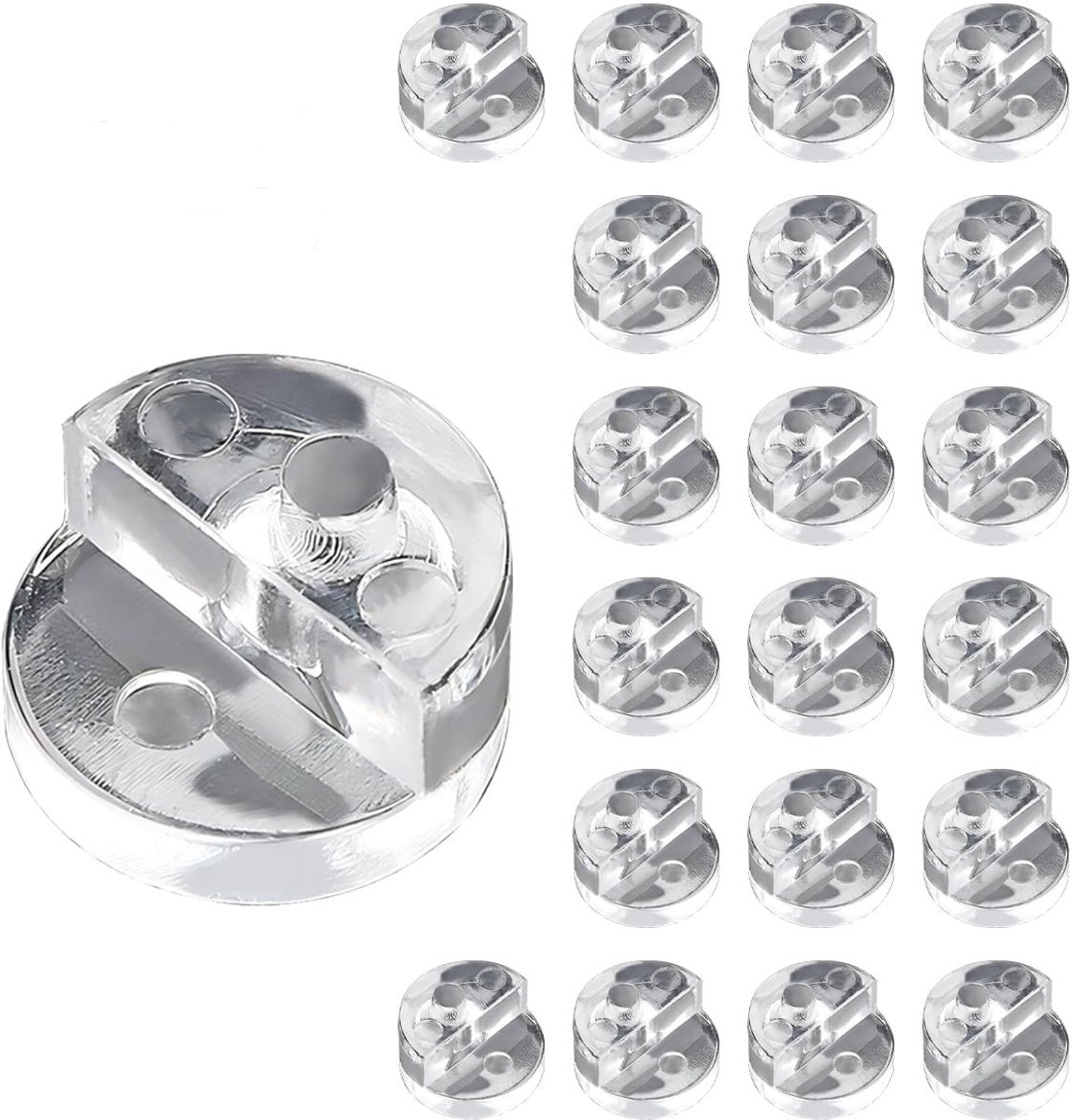 Qrity 20 Stuks Glas Klemmen - Plastic Glashouders voor 4-5 mm Glas en Spiegels