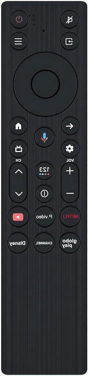 Voice Afstandsbediening - TV Afstandsbediening - TV Bediening - Bluetooth Spraakfunctie - 18.29 x 3.81 x 1.52 cm - Zwart