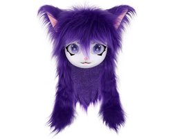 Dierenkop Kat Fursuit - Masker Kostuum - Halloween Cosplay - Grappige Uitdrukking - Uniseks Volwassene - Niet gespecificeerd