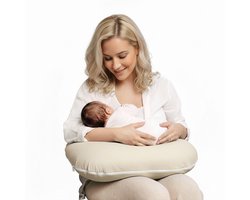 BabyUniverse - Voedingskussen - Beigekleurig - Welur