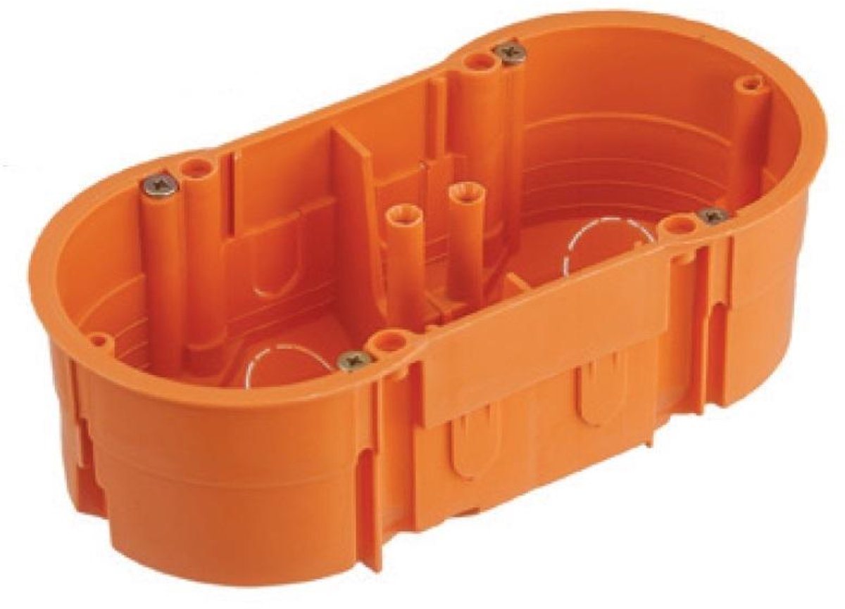 Pawbol - Onderbouwdoos - 60mm Dubbel - Schroeven Inclusief - Oranje