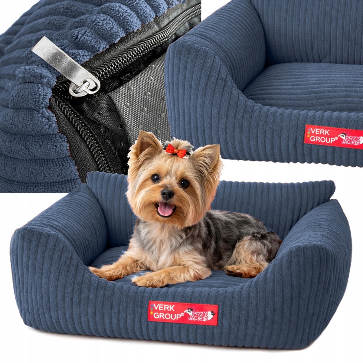 Przyjaciele - Bed voor Huisdier - Corduroy Stof - Antislip - Blauw