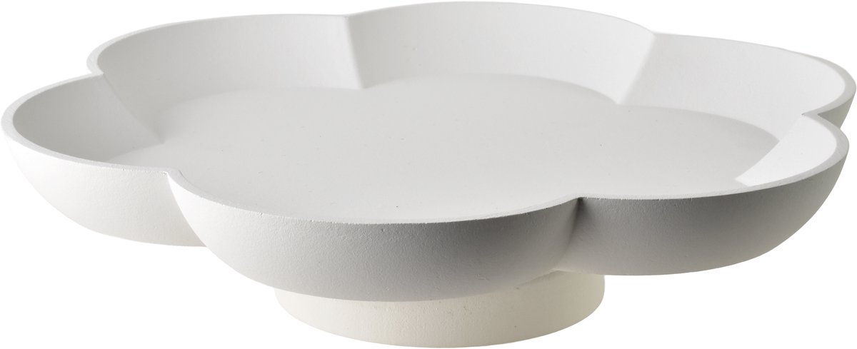 Mondex DAZ - Decoratieve Schaal - Bloemvorm - Wit - 30x30x8 cm