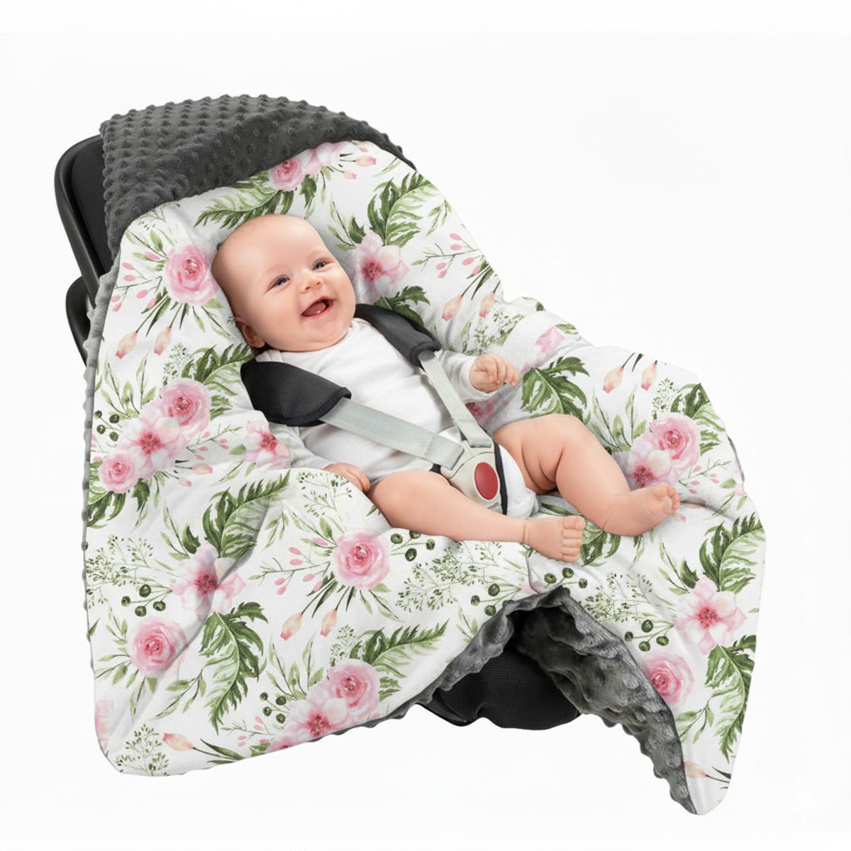 BabyUniverse - Minky Baby Slapenvelop - 80x80cm - Voor Autostoel - In Tuin