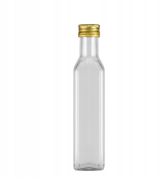 Bimberek MARASCA - Glazen Flessen - 250ml - Transparant - Vierkant van bimberek-marasca — afbeelding 4