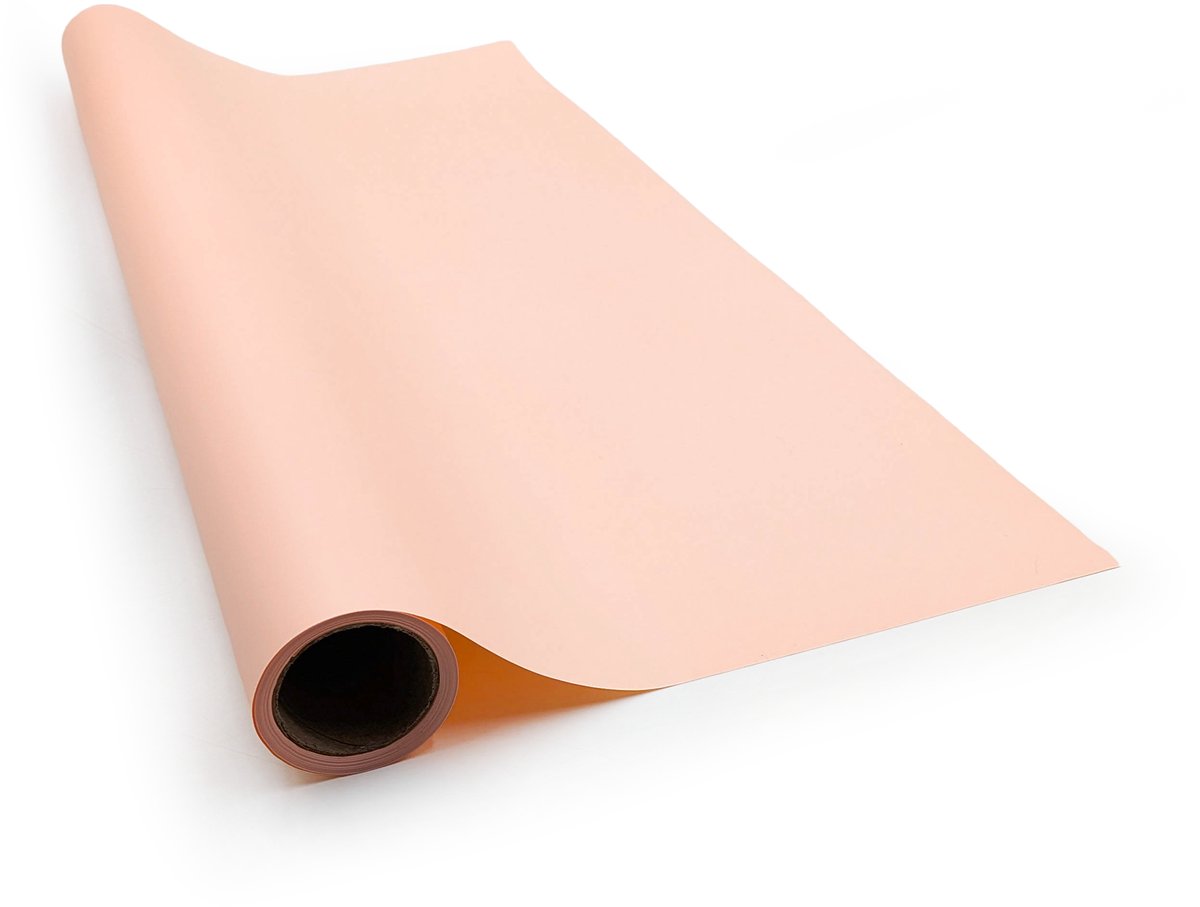 Mech-Mech Elegant Serie - Floristische Folie - Brzoskwinia - 58cm x 10m - Waterdicht