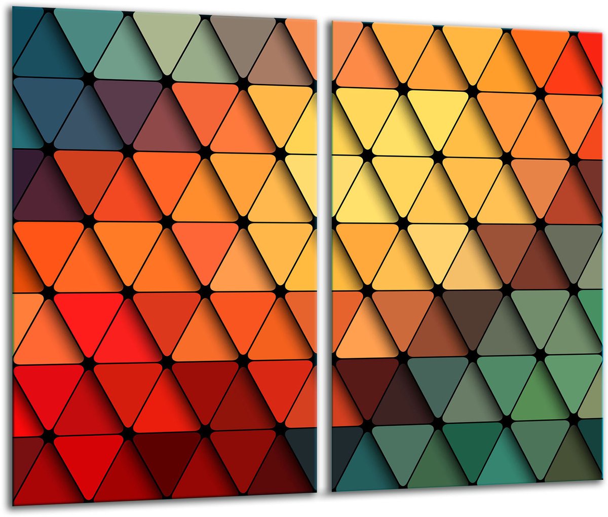TMK ArtDeko - Serie Mozaïek - Snijplank - 30x52 cm - Gekleurd Glas