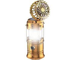 Zonne Camping Ventilator Met Lamp, Buiten Tentventilator, Outdoor Uitrusting Voor Picknick, Wandelen & Vissen
