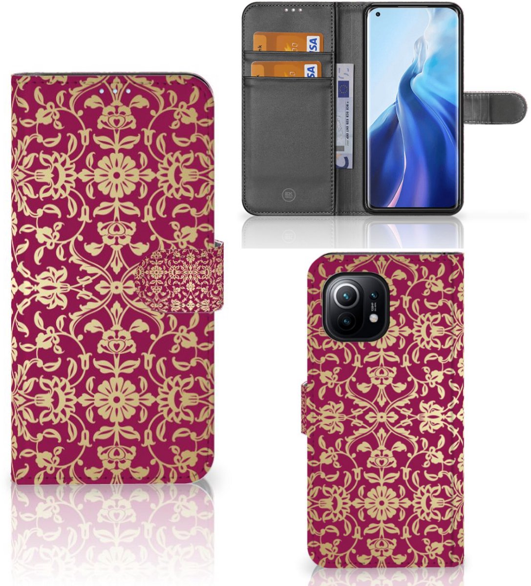 Wallet Case Xiaomi Mi 11 Barok Pink