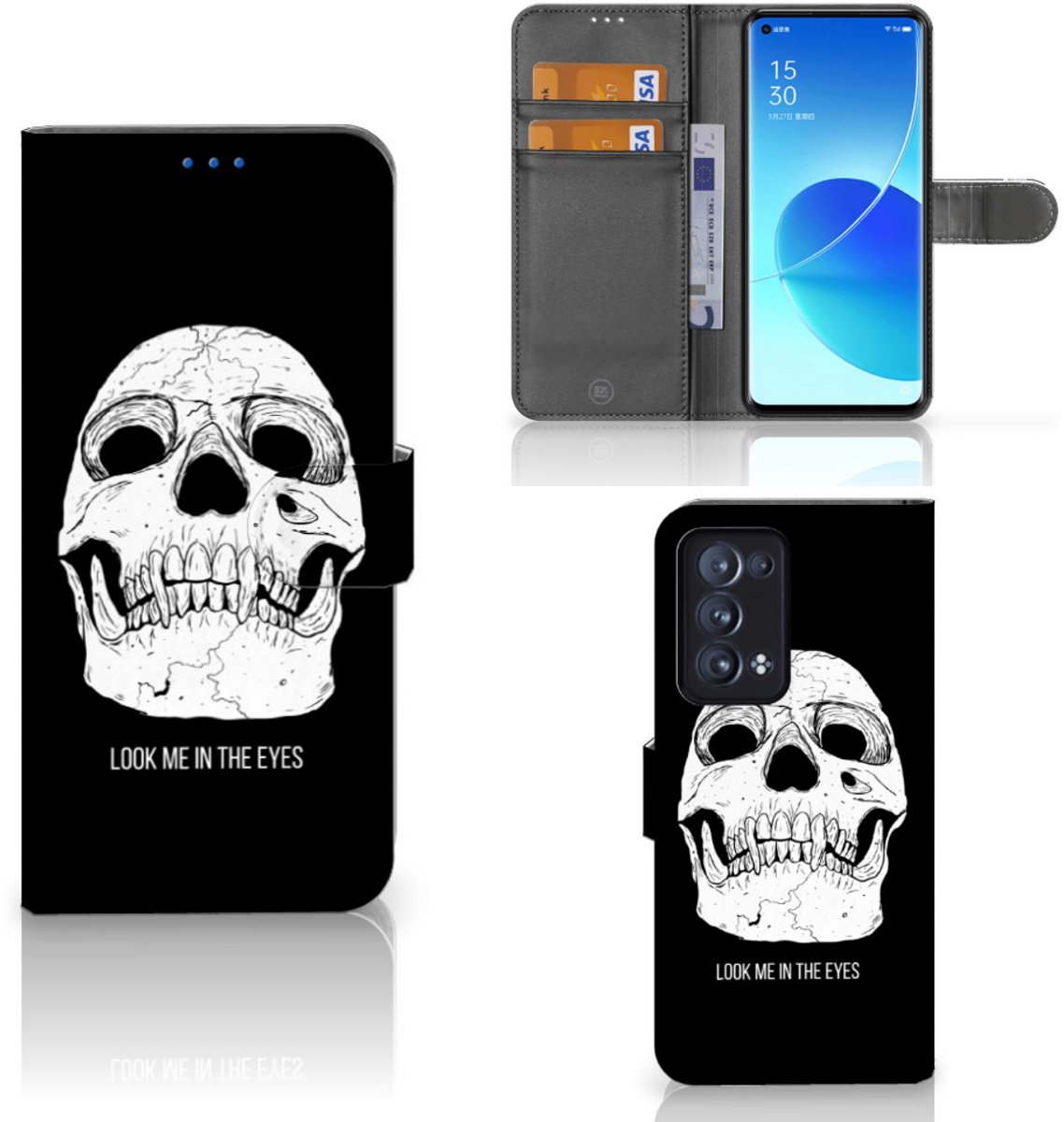 Telefoonhoesje met Naam OPPO Reno 6 Pro Plus 5G Skull Eyes