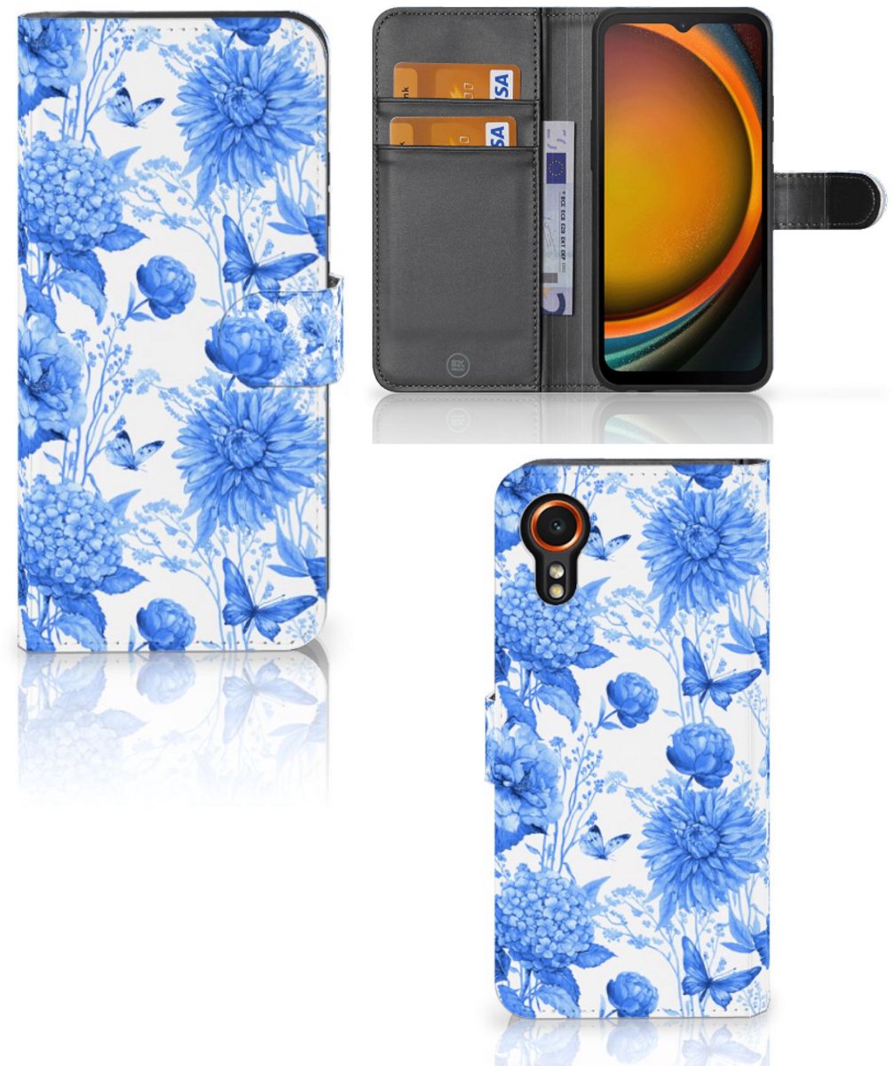 Hoesje voor Samsung Galaxy Xcover 7 Flowers Blue