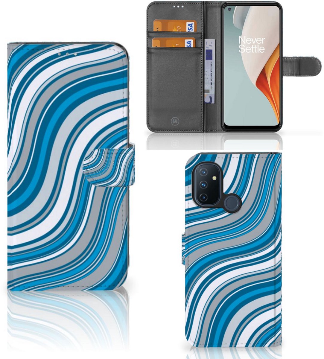 OnePlus Nord N100 Telefoon Hoesje Waves Blue
