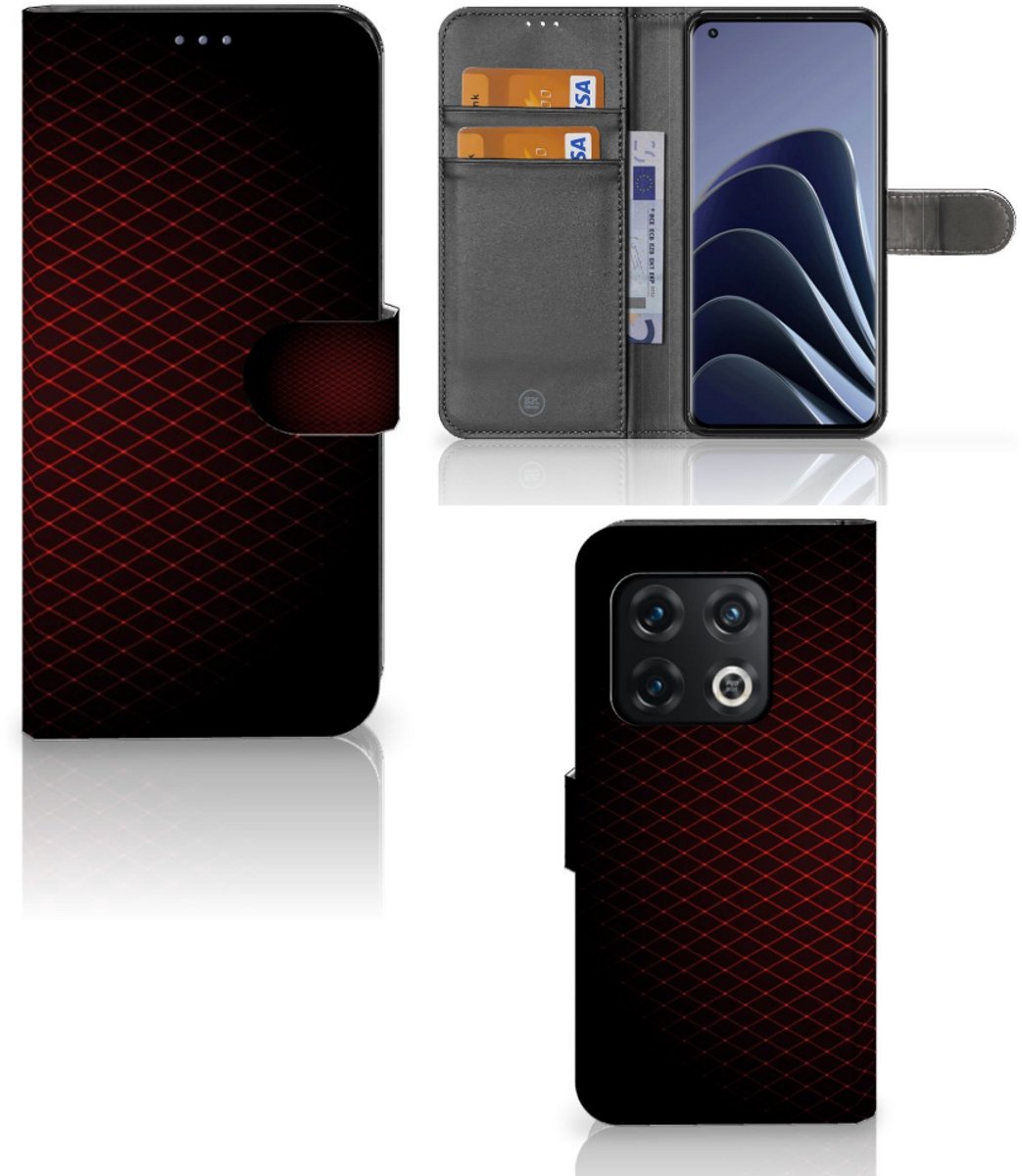 OnePlus 10 Pro Telefoon Hoesje Geruit Rood