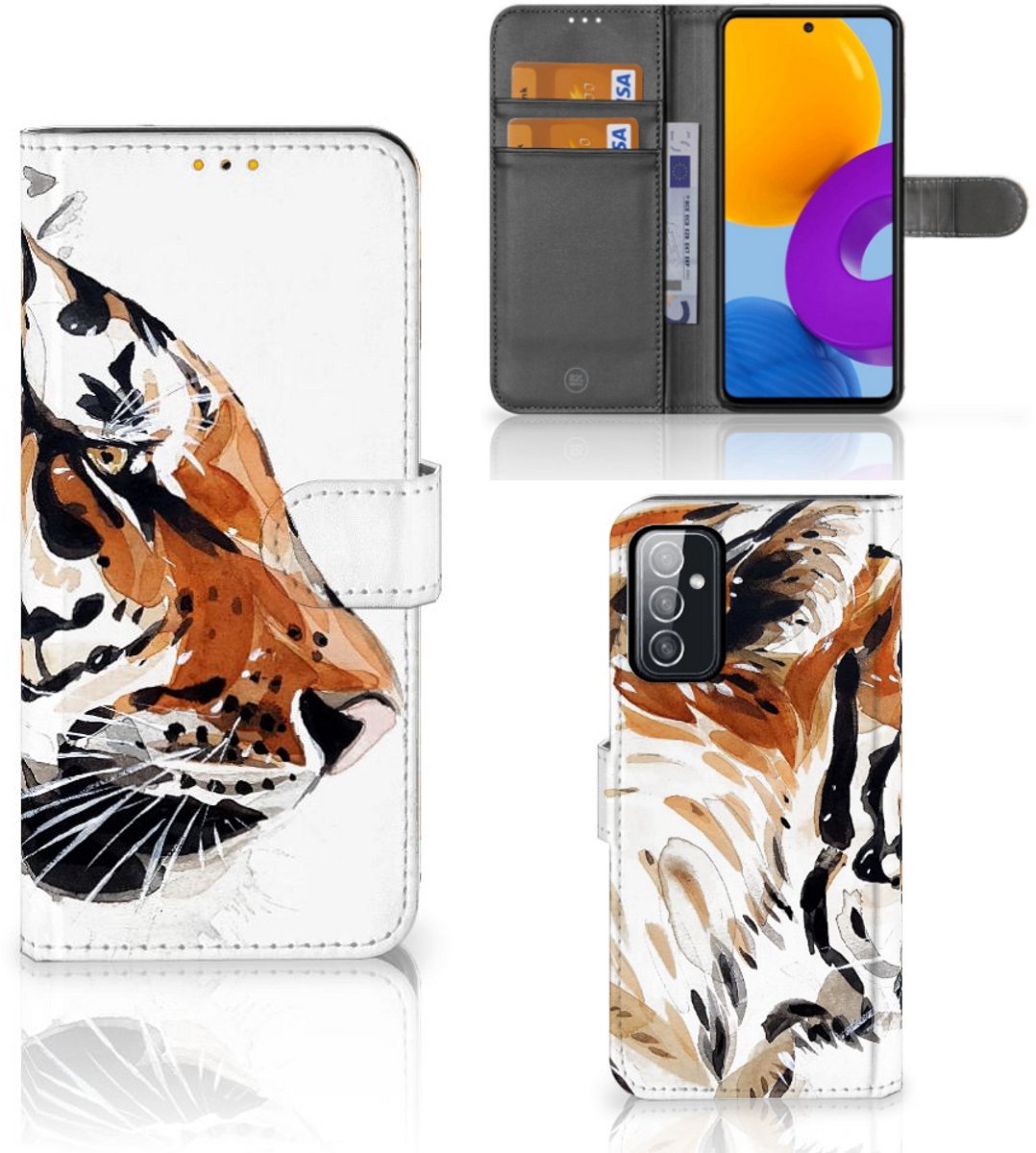 Hoesje Samsung Galaxy M52 Watercolor Tiger