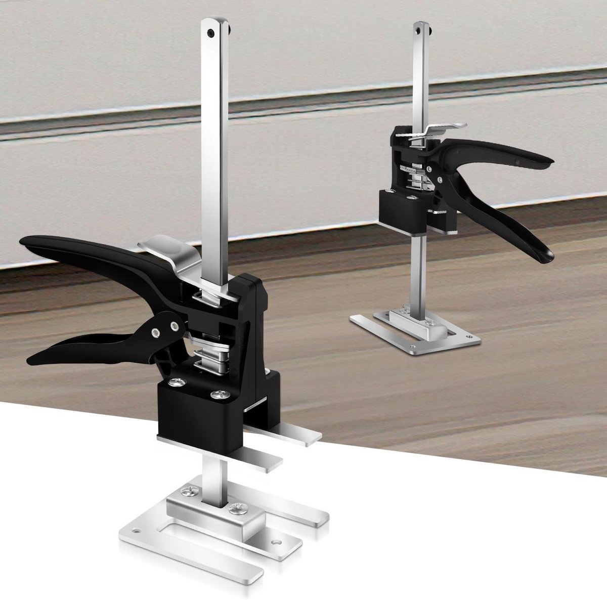 Handgereedschapslift - Tegel lifter - Zware voorwerpen tillen - Verstelbare hoogte - 30 cm - Zilver zwart