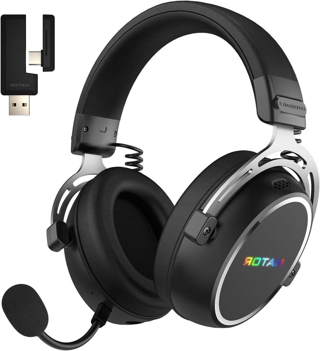 Draadloze Gaming Headset - Hi-Res Audio Headset - Immersief Gamen - Hybride ANC Technologie - 330 Grams - Zwart