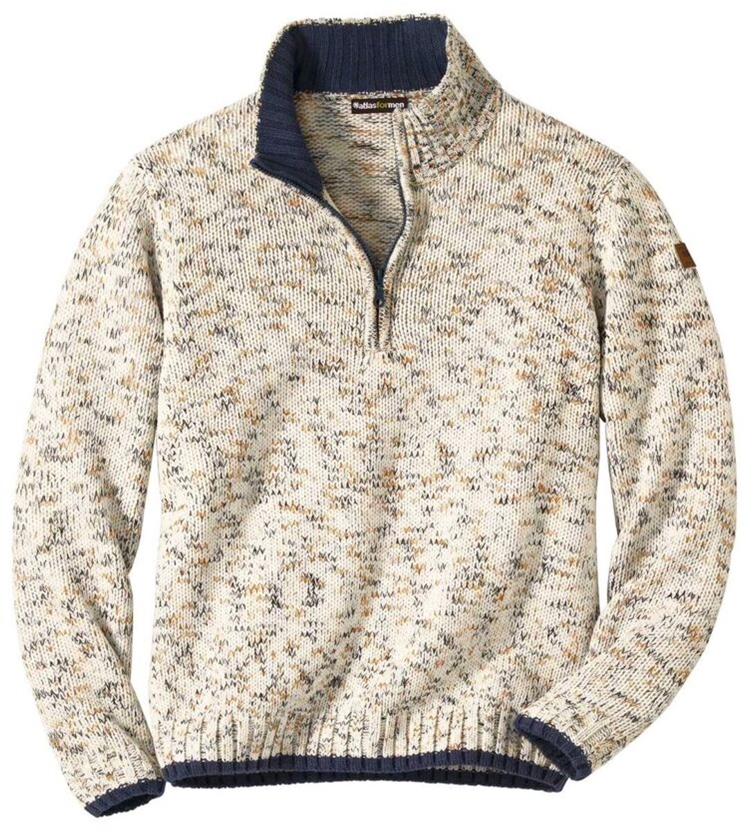 ATLAS FOR MEN - Tricottrui met schipperskraag Atlas® - Heren - Verkrijgbaar in grote maten - 4XL