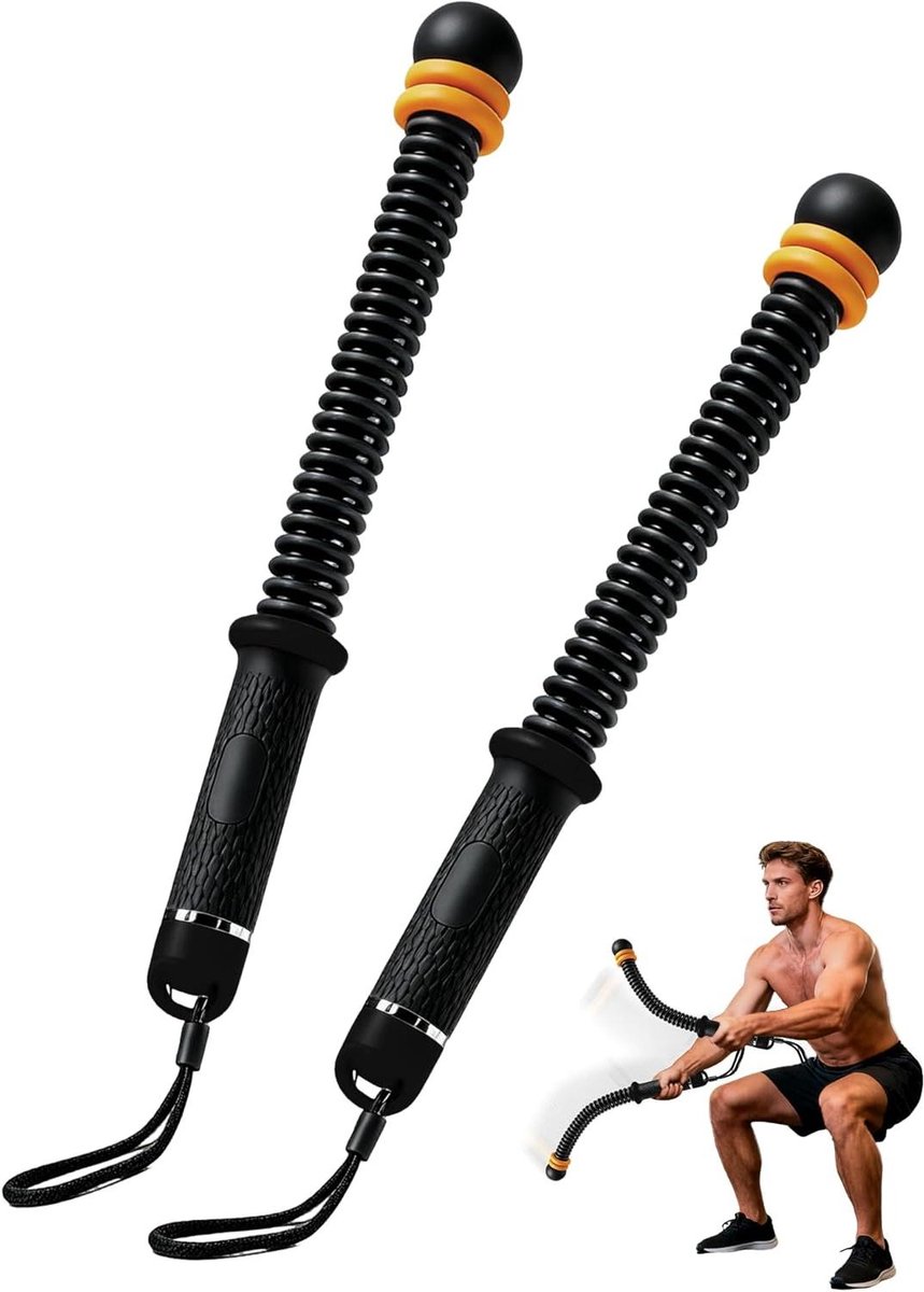 Touwloze Gevechtstouwen - Draadloze Trainingskabels - Krachtige Thuistraining - Verstelbare Draagbare Apparatuur - 50 Voet Lengte - Zwart