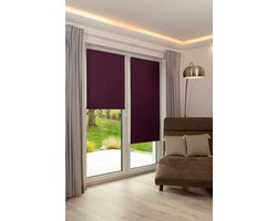 K-home Klemmfix rolgordijn verduistering, braam, 80 x 150 cm (B x L), 542200-5