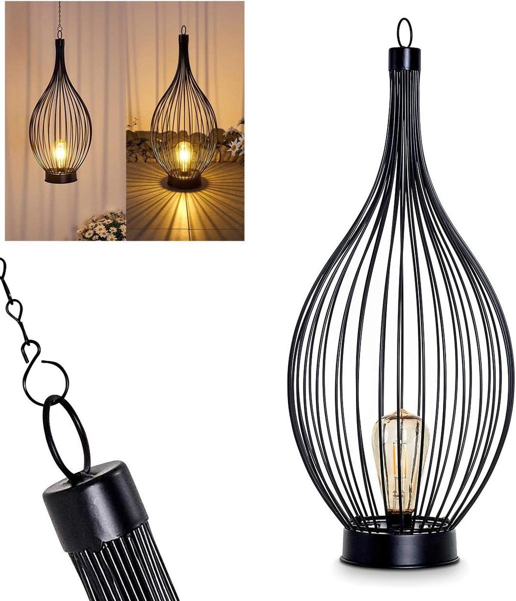 Led-zonnelamp - Buitenlamp Lantaarn - Tuin Verlichten - Decoratief Lichteffect - 58 cm Hoo