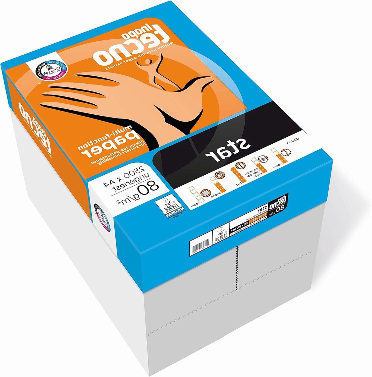 Multifunctioneel Papier - Kantoor Papier - Printen en Kopiëren - Houtvrij - A4 2500 vellen - Wit