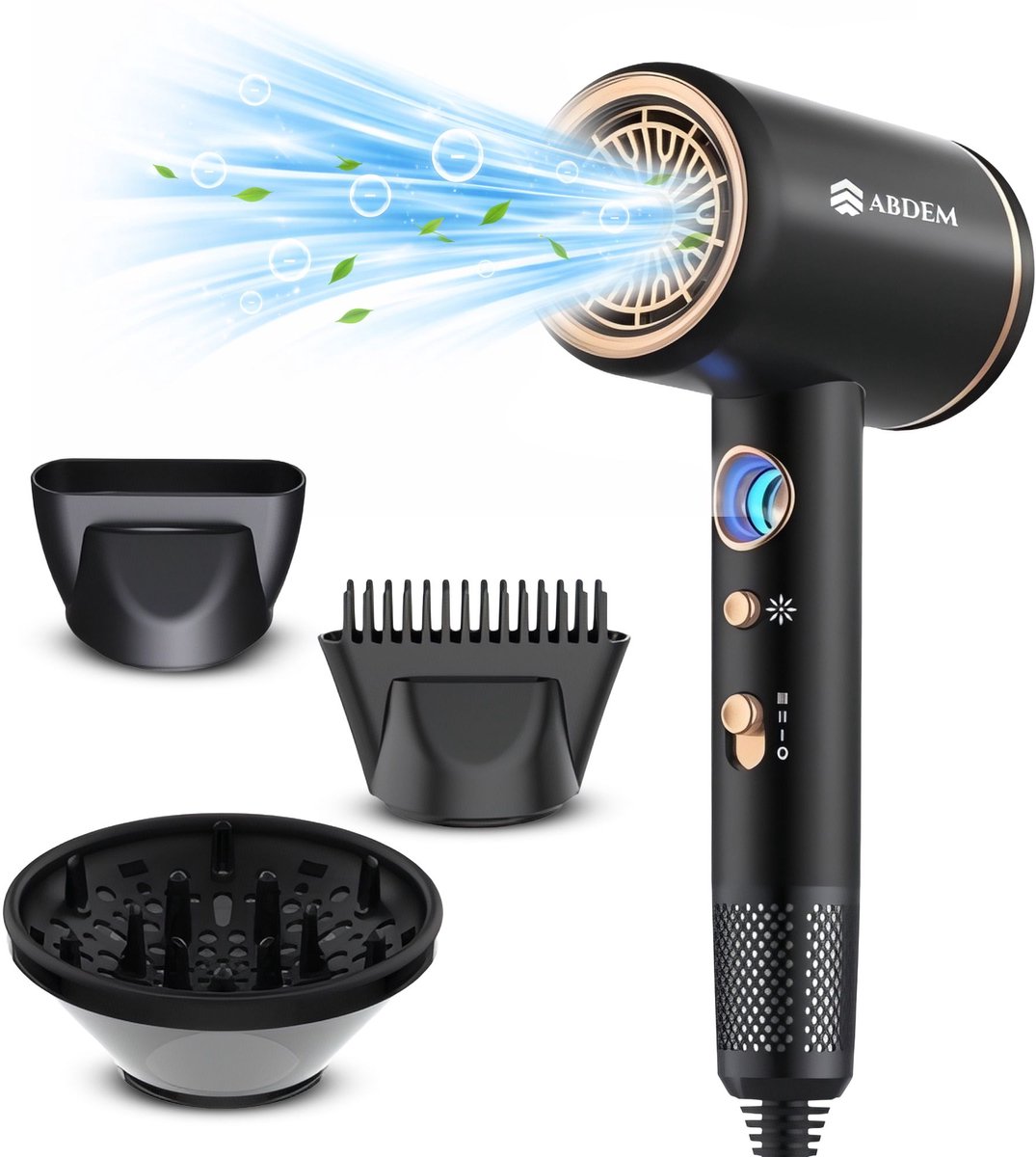 Abdem Professionele Föhn met Diffuser 2000W Ionische Technologie - Shenzhen Onuliss Technology Co., Limited - €34,95