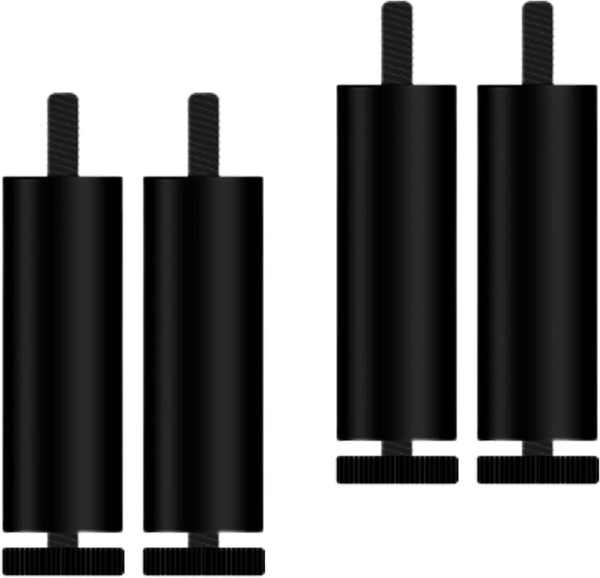 Meubelpoten Set - Bankpoten Tafelpoten - Meubels Stabiliseren - Verstelbaar Antislip - 8 cm - Zwart