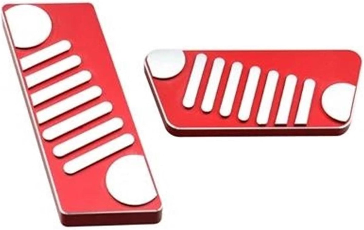 Pedaal Covers Set - Gasrem Pedaal - Verbeteren Rijervaring - Aluminium Legering - 1 Set - Rood