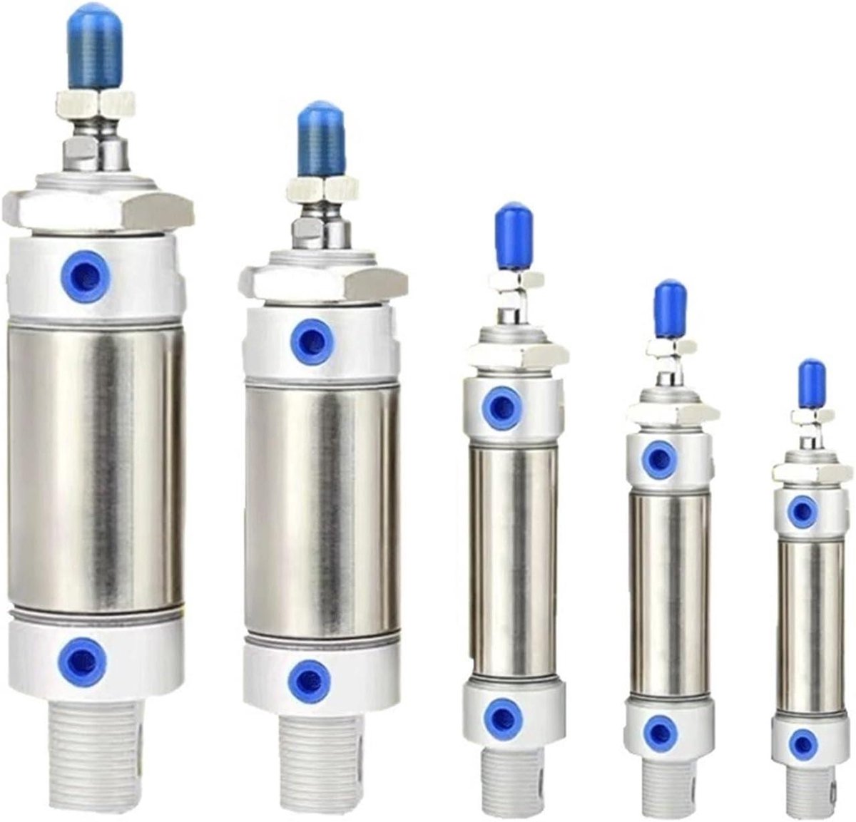 Luchtcilinder - Pneumatische cilinder - Industriële automatisering - Dubbelwerkend met magneetring - 40mm boring - RVS