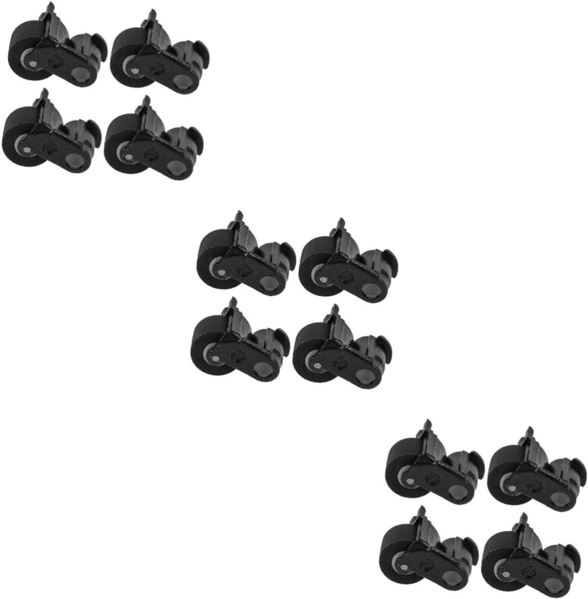 Cassetteband Drukwielen - Tape Rollers - Reparatie Cassettespelers - Met Frame - 2 cm - Zwart