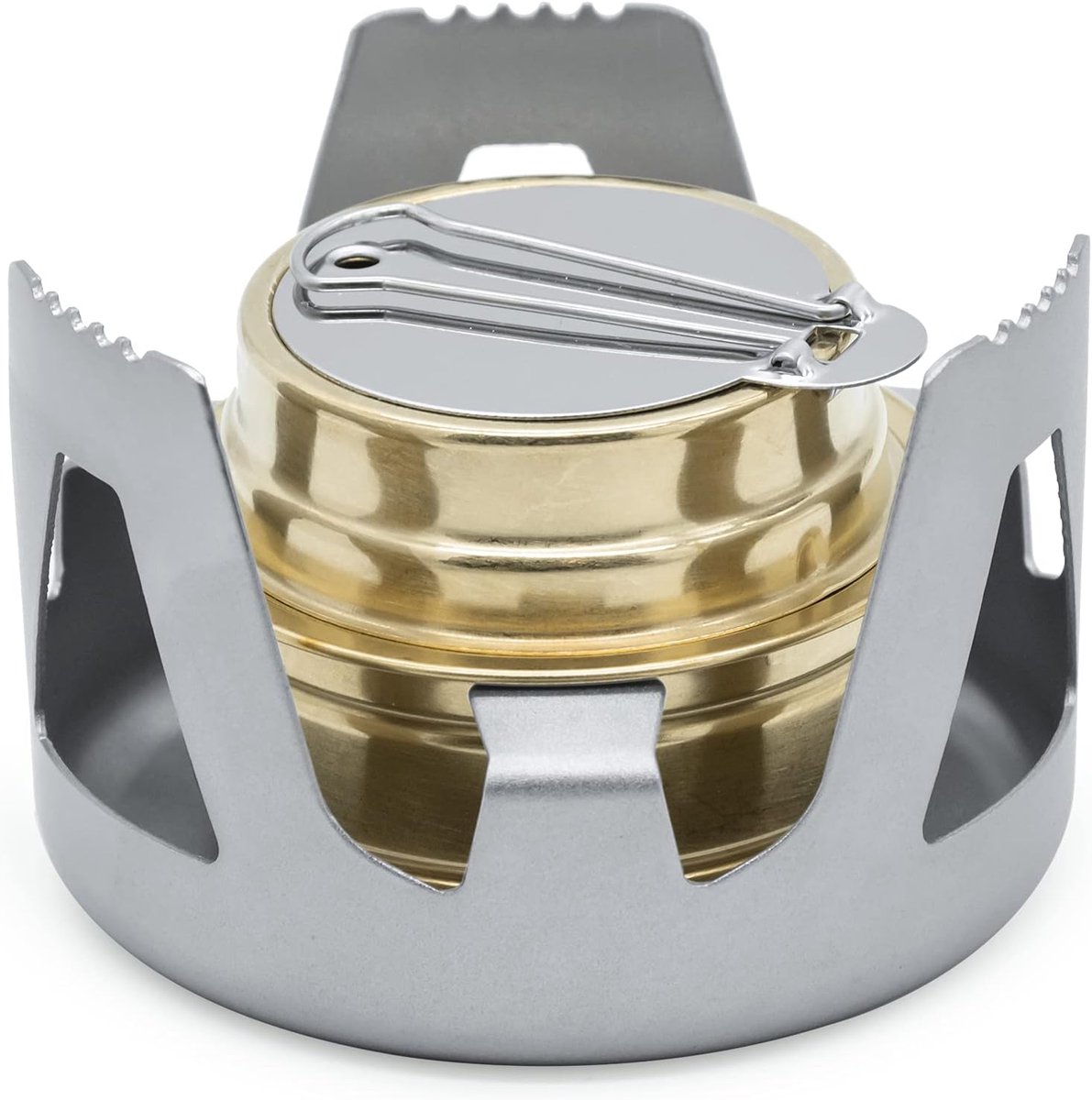 Outdoor Mini Draagbare Alcohol Kachel Brander voor Backpacken Wandelen Camping Survival (Grijs)