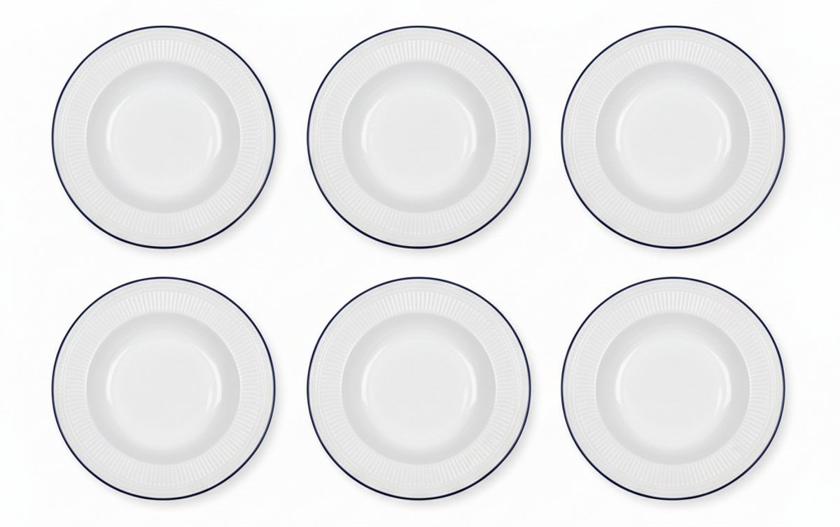 Cookinglife Diepe Borden / Pastaborden Whitmore ø 22 cm - 6 stuks