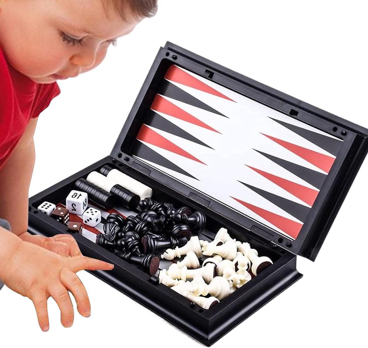 Reis Schaken - Schaakspel voor onderweg - Strategisch Spel - Magnetische Stukken - Compact Opvouwbaar - Niet gespecificeerd