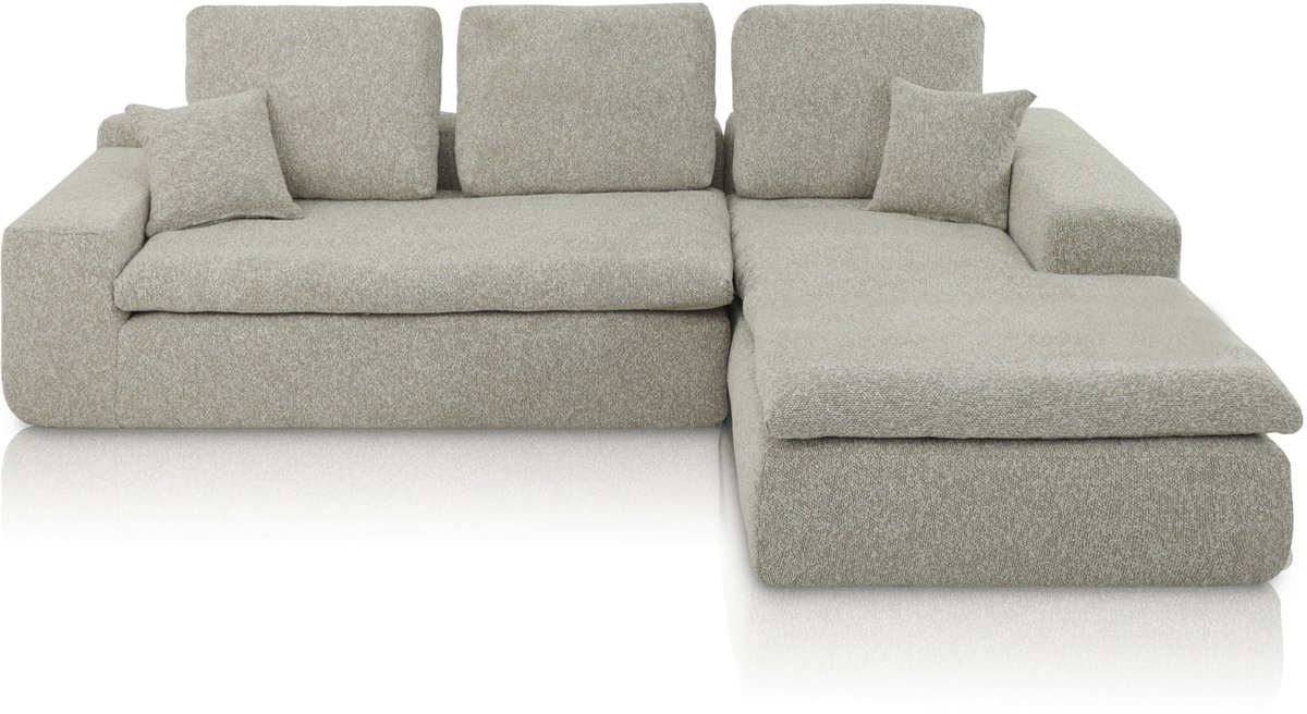 Lazy Hoekbank Bouclé Taupe Rechts