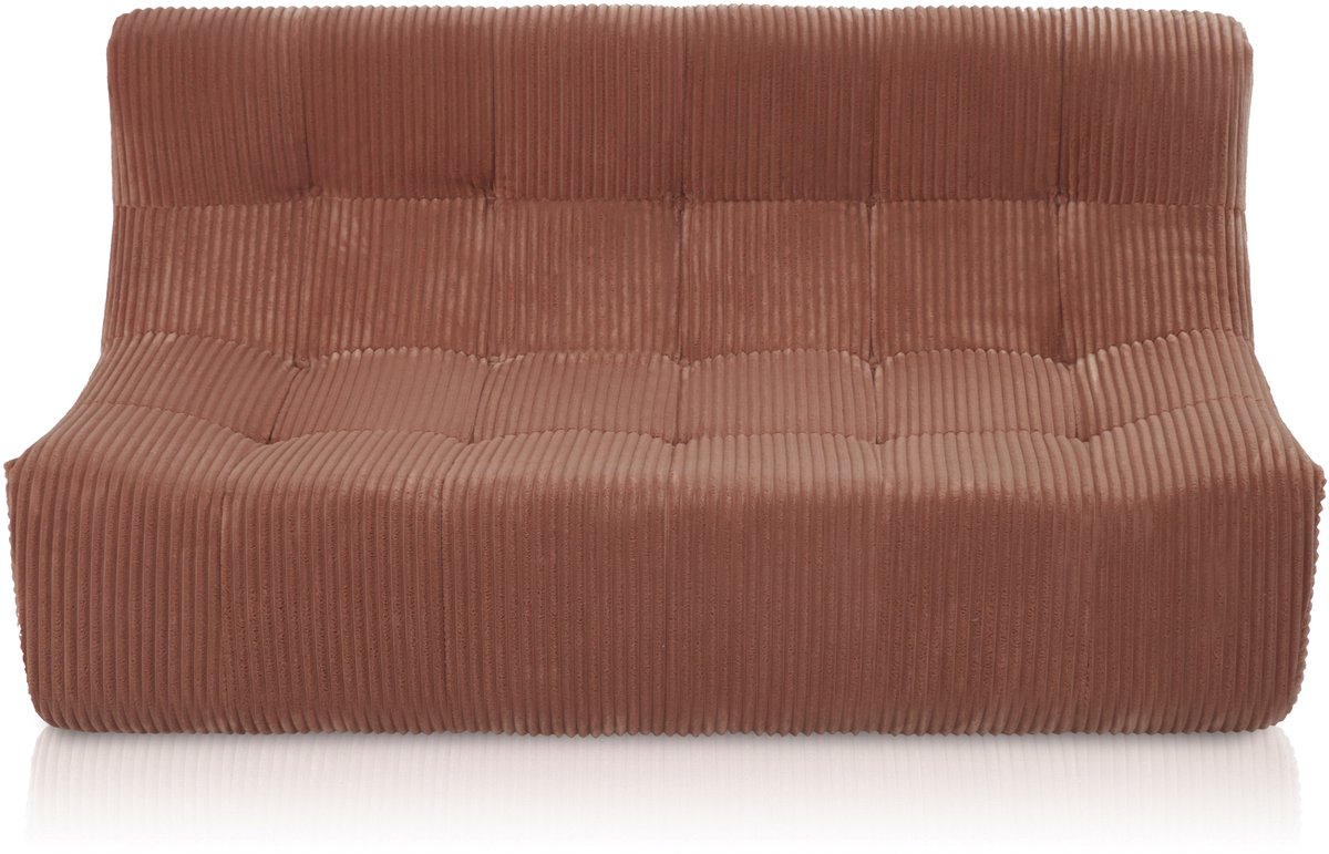 Rave 2,5-Zits Bank Ribstof Terracotta/Roze