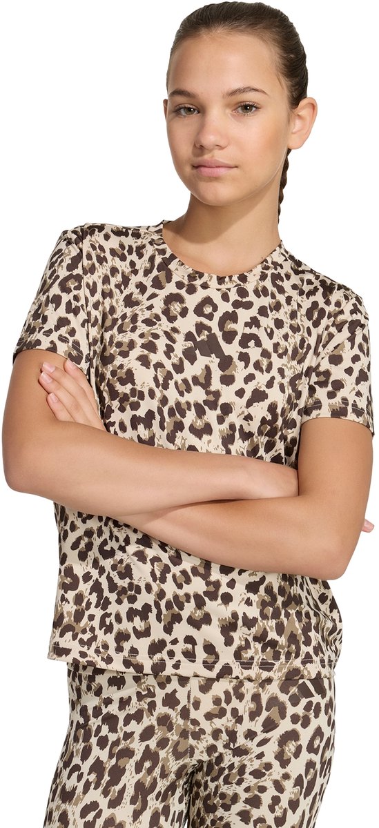 Adidas Sportswear Seasonal Sport T-Shirt Met Dierenprint Kinderen Beige