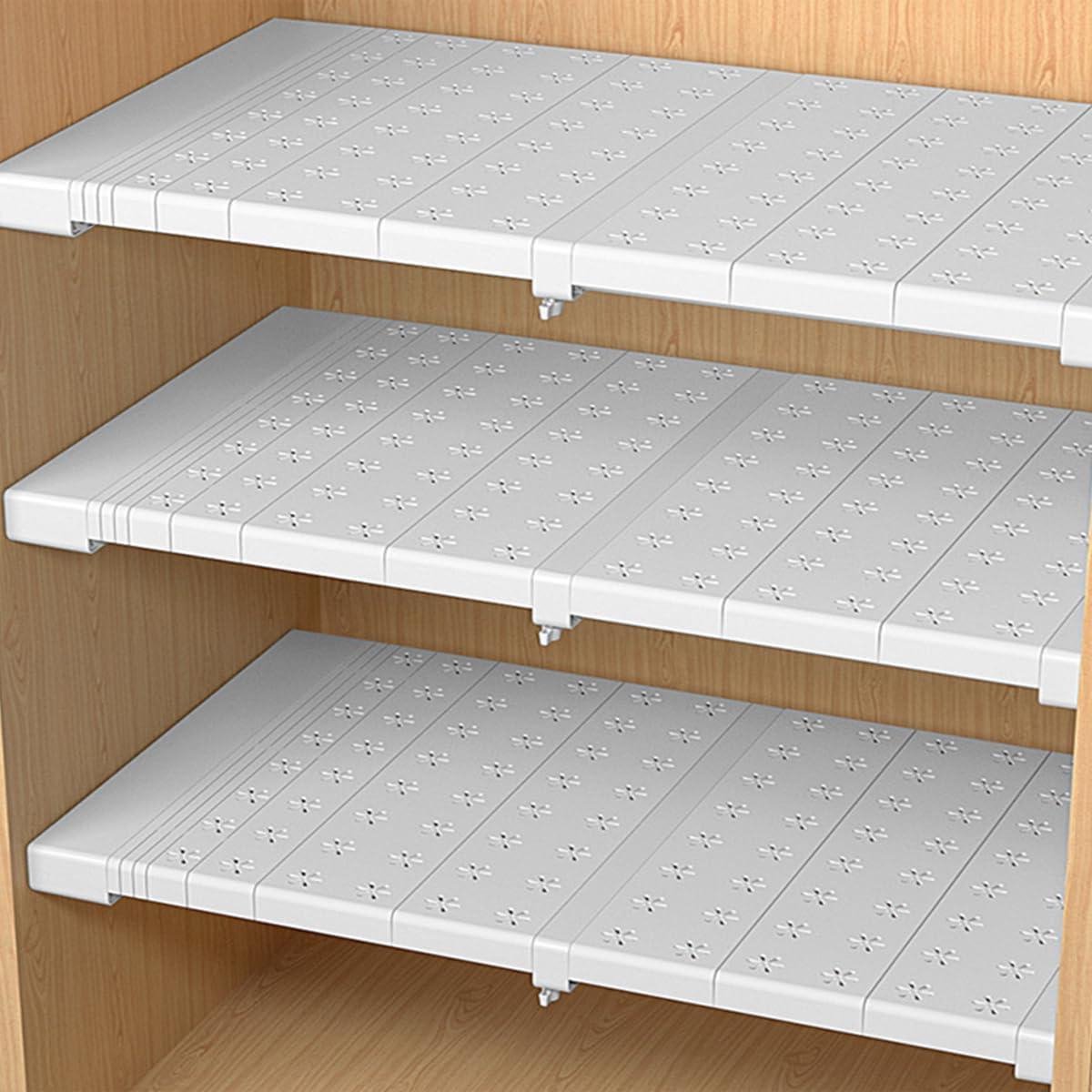 Kast Planken - Verstelbare Verdelers - Ruimte Organiseren - Boren Niet Nodig - 51-72 cm - Wit