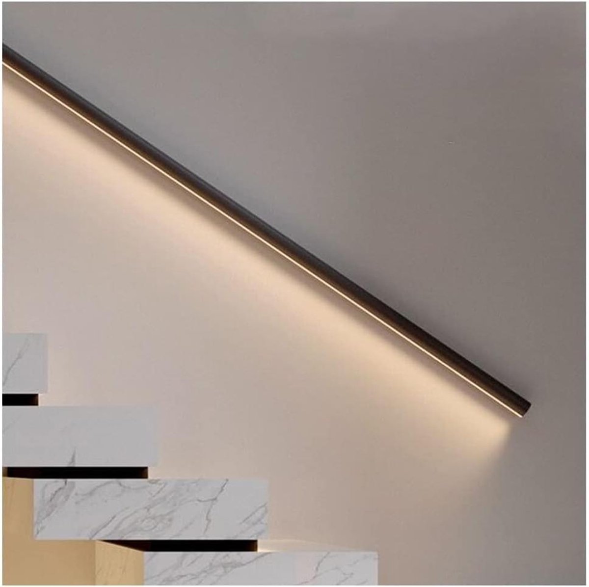 LED Trapverlichting - Verlichte Trapleuning - Veiligheid Verbeteren - Geïntegreerd LED Kanaal - 197 inch - Zwart