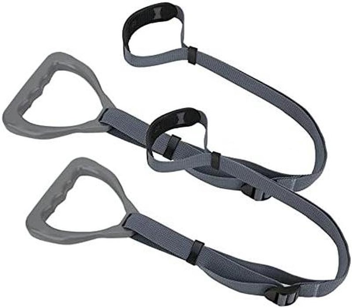 Gymnastiekringen - Turnringen Klimwand - Lichaamsgewicht Training - Gladde Handgreep - 78 cm Verstelbaar - Staalgrijs