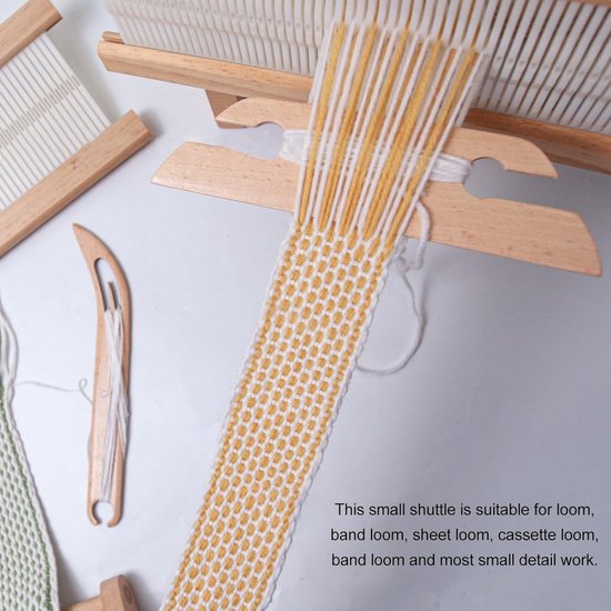 Houten Weefspoel - Weefgereedschap Spoel - Textiel Ontwerpen - Glad Gepolijst Oppervlak - 21 x 3 x 2 cm - Beuken van Merkloos — afbeelding 2