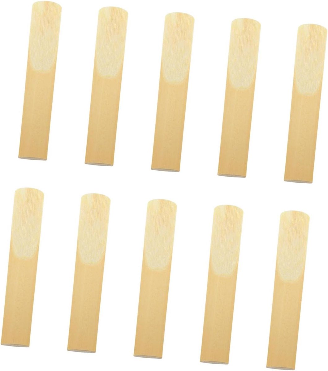 Klarinetriet 10 Stuks - Klarinet Blad - Muziek Maken - Medium Hardheid - 70 x 12 mm - Natuurlijk