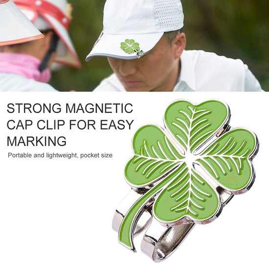 Magnetische Hoedenclip - Hoedenklem Golfbal - Golfen Bal Markeren - Sterke Magnetische Grip - 2.8 x 2.2 cm - Groen — afbeelding 3
